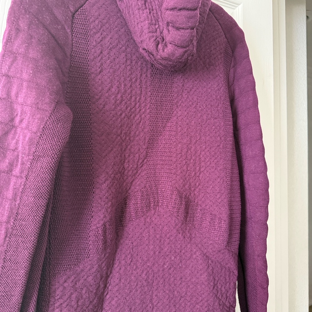 Icebreaker Purple Zoneknit Explore Merino Wool Blend Zip Hoodie Jacket - Picture 5 of 12